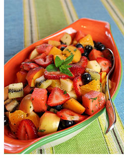 Fruit Salad with Fresh Mint