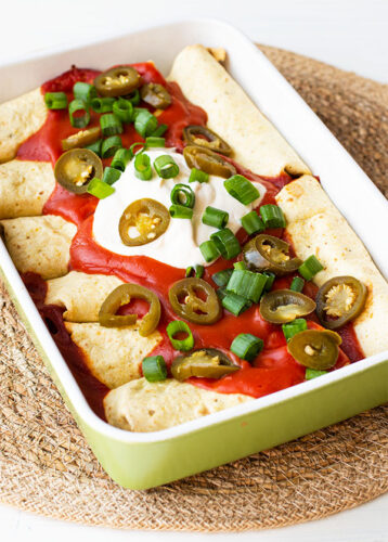 Bean and Corn Enchiladas