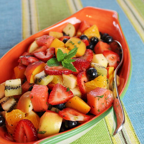 Fruit Salad with Fresh Mint