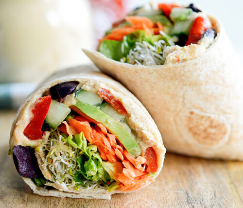 Hummus Veggie Wrap