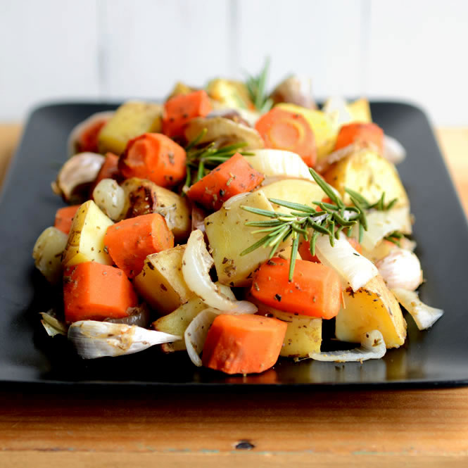 Roasted Potatoes and Carrots