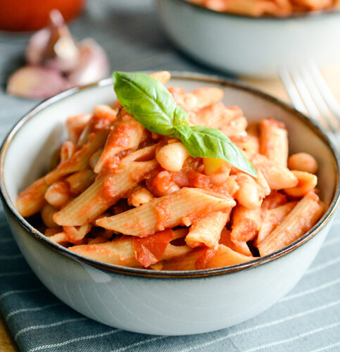 Roasted Tomato and Cannellini Bean Pasta