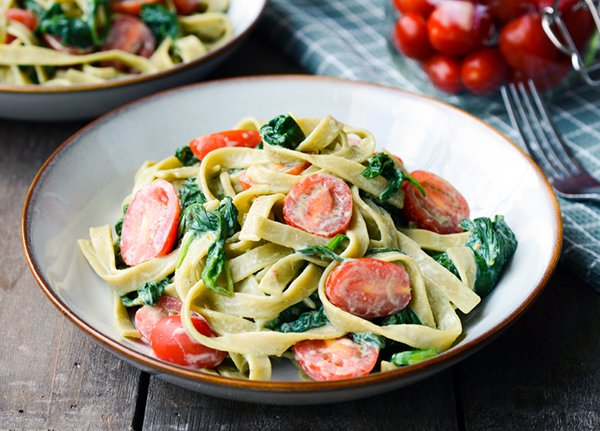 Spinach Pesto Fettuccini