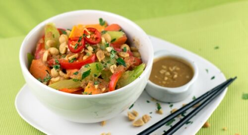 Chickpea and Sweet Potato Satay