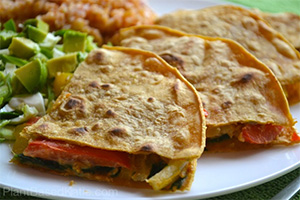 Caramelized Onion and Pepper Quesadillas
